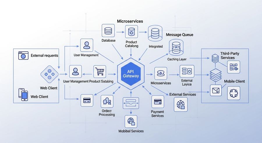 API gateway and microservices architecture